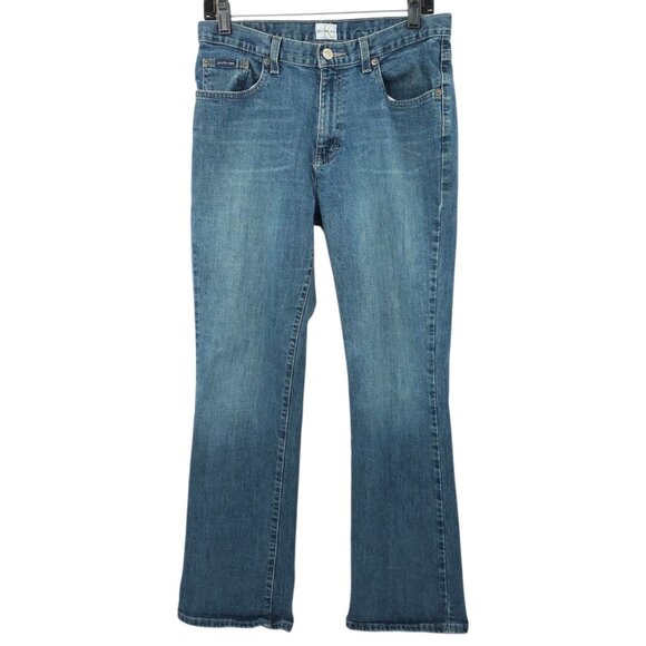 Calvin Klein Bootcut Jeans Womens Size 10 Mid Rise Medium Wash Denim - Picture 1 of 15